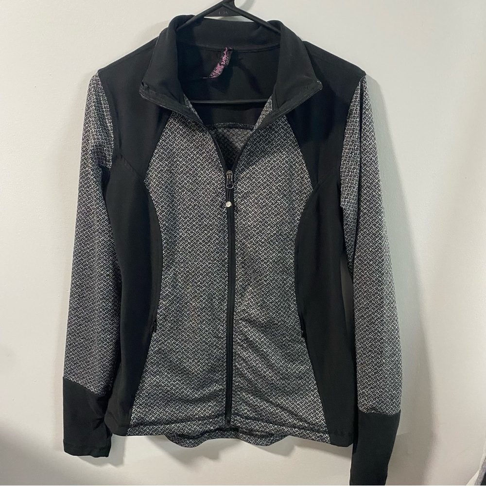 Betsey Johnson Black and Gray Performance Jacket